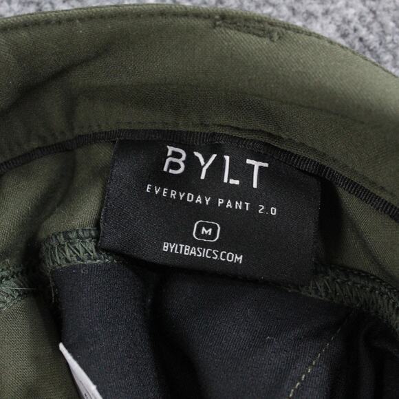 Bylt Pant Men Medium Everyday Pant 2.0 Green Stretch Casual Work Business Office - Picture 6 of 12